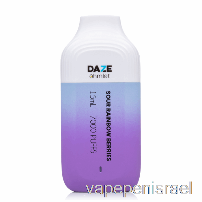 חד פעמי Vape Israel 7 Daze Ohmlet 7000 חד פעמי חמוץ גרגרי קשת בענן